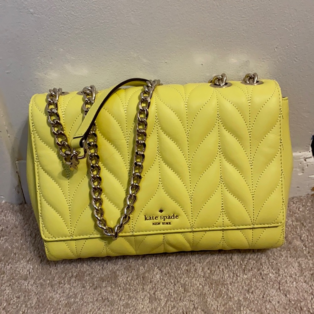 KATE SPADE- neon quilted purse